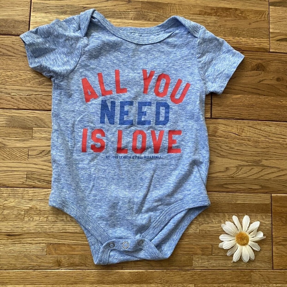 Beatles‎ "All You Need Is Love" One piece Size 18 Mo